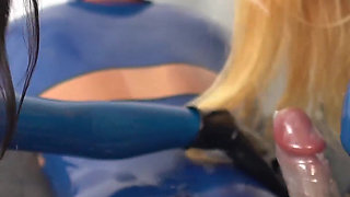 Monster Cock Pegging by Hot Latex Dommes