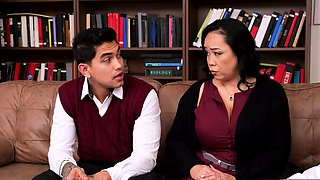 Stepmom and Therapyst Seduce Stepson in Wild Therapy Session