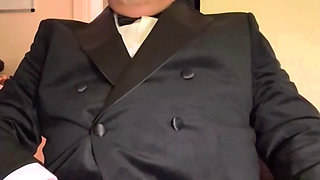 Suited Slut Pisses His Tuxedo Suit