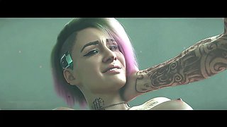 Cyberpunk 2077, cyberpunk judy, pussy fuck