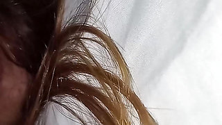 My neighbor couldn't hold it in and came inside my pussy. Now he comes every day to fill me with cum