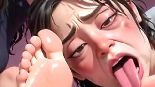 BBW Humiliation Foot Slave - Ugly Fat Girl Licking Pretty Feet