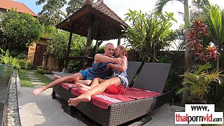 Amateur Sex Thai teenager shagging a BWC outdoor