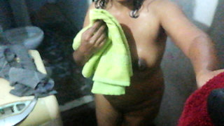 Desi Maid Being Husband's Shower Partner Under Wife's Nose