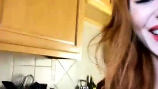Cute amateur brunette naughty in solo jerking show on camera