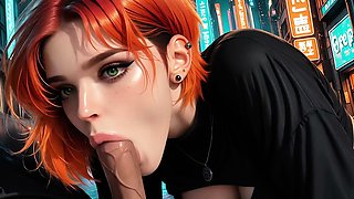 Redhead street siren fucks you hard in the public alley