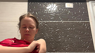 Hot Striptease in the Bathroom