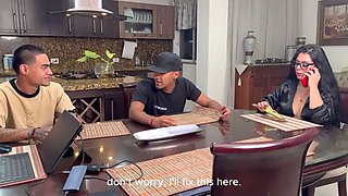 My stepson's best friend asks me to take his virginity in exchange for cleaning my house!