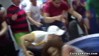 Watch these hot college girls engage in a naked wrestling match with a wet tshirt and fine ass!