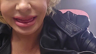 Oiled Bimbo GILF with Glasses