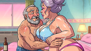 Old Couples in Motel Room Animations