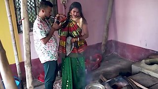 Desi Village Bhabhi Fucks Devar Outside - Rough Hindi Audio & Squirting Orgasm