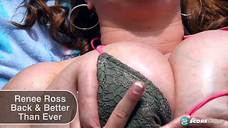 Renee Ross Strips Big Tits for Guy
