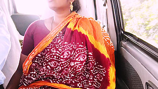 Desi Stepmom and Stepson Car Sex for Long Drive. Telugu Dirty Talks.