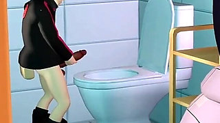Boruto Caught on Bathroom. Naruto Hentai
