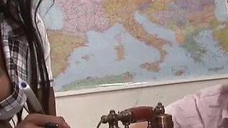 College ebony loves anal fuck