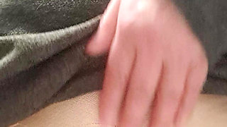 Stepmom Pulling Her Fat Pussy Out of the Hole in Her Big Panties