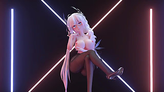 Phut Honsexy Dress; Black Stockings; White Stockings; Big Tits Jiggling; Pussy Exposed