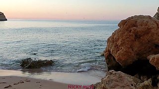 Swallow His Cum at Beach - Nicky Mist