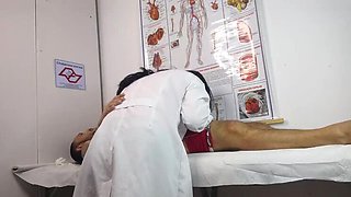 Nurse Jennyferpimenta Handles Her First Patient's Big Cock Erection - Amateur Latina Brunette Deep Throat Blowjob