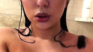 Amateur striptease and Solo masturbation