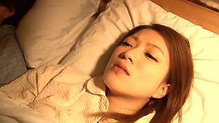Hairy Japanese babe sucks and gets boned