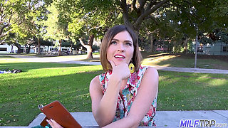 Busty milf Krissy Lynn heals the young and horny