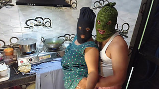 Bhabhi did maze kitchen with her brother in law hard fuck  while husband was on duty.