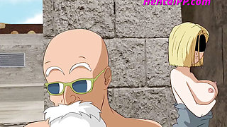 Android 18 ( Dragon Ball Z ) Prostitute Outdoor ( Cartoon Parody )