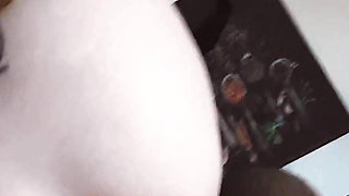 The Babysitter Takes My Black Cock When My Wife Is Away, I Fuck Her and Cum on Her Big Chubby Ass