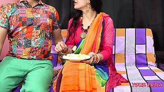 Desi Step Sister Hindi XXX - Anal Fuck in Saree with Clear Dirty Talk