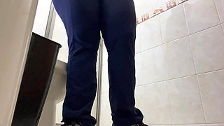 Camera records nurses pissing in public bathroom