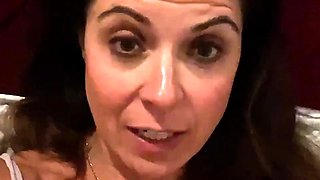Hot brunette big boobs toying pink pussy
