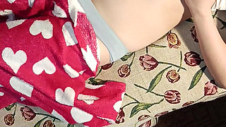 I'm Watching on Stepsister's Masturbation in Bed