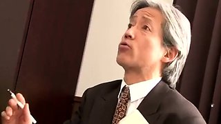 Old man forcing young asian girl to fuck