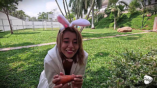 Innocent Bunny Loves Having Carrots in All Her Holes