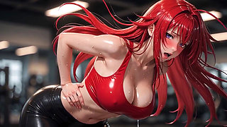 Compilation Ai Rias Gremory Gym Training Sweat Sensual Shiny Body