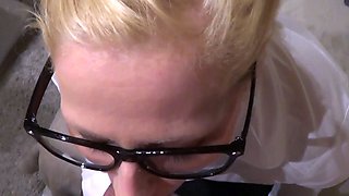 Blonde amateur girlfriend enjoys a big cock