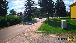 Hunt4k. red haired babe was really innocent to nail while gf was seeing