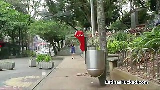 Latina amateur can barely ride this big cock