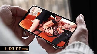 Busty Blonde MILF Threesome with Kristof Cale and Tommy Cabrio - Victoria Nova in Lingerie and Stockings