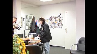 Pregnant Teen Brunette Sucks Old Man's Big Dick and Gets Cum on Tits