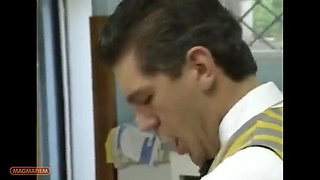 German Teen Vivienne Clash Seduced by Butler - Blonde Petite with Big Natural Tits in Kitchen Fuck