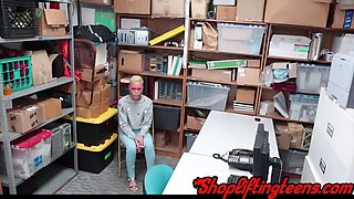 Wild black teenie riding cock while tied after shoplifting