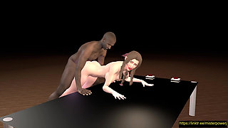 Aerith Cheats Cloud With Stranger Doggy Position