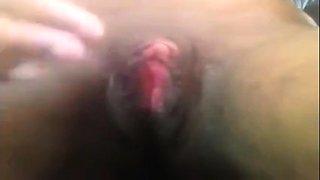 Look how I rub my giant Clitoris