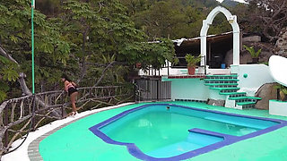 Mexican Girl with Small Titties and Trimmed Bush