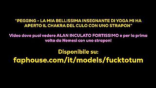 Hot Italian Yoga Teacher Opens My Ass with a Strapon - First Time Pegging with Nemesis and Alan