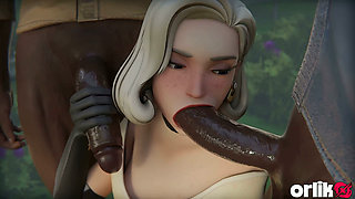 Mercy Out of Cash Services Two Bbcs - 3D Overwatch Interracial Porn