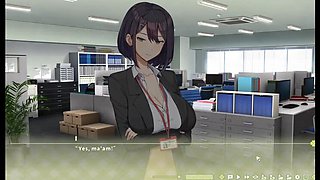 Summer Clover Hentai Game Ep.1 - Huge Dick Gets Him Fired! Busty Anime Sex